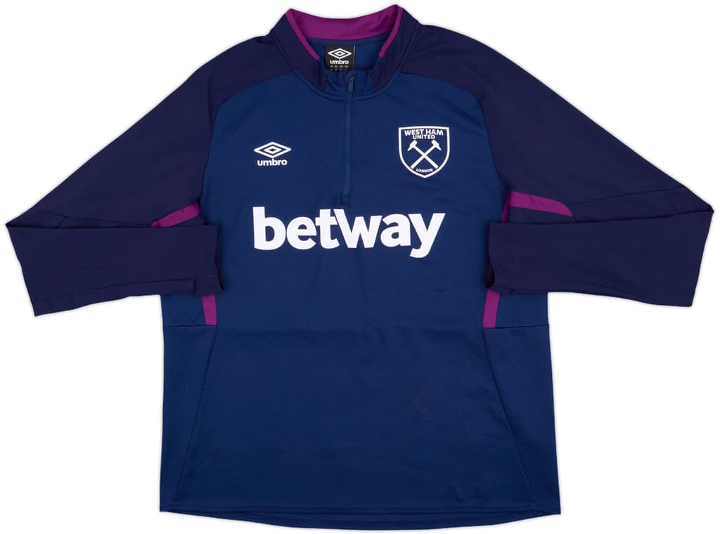 2020-21 West Ham Umbro 1/4 Zip Drill Top - 8/10 - (XL)