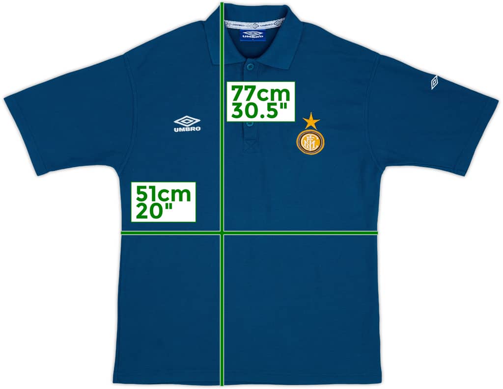 1998-99 Inter Milan Umbro Polo Shirt - 8/10 - (L)