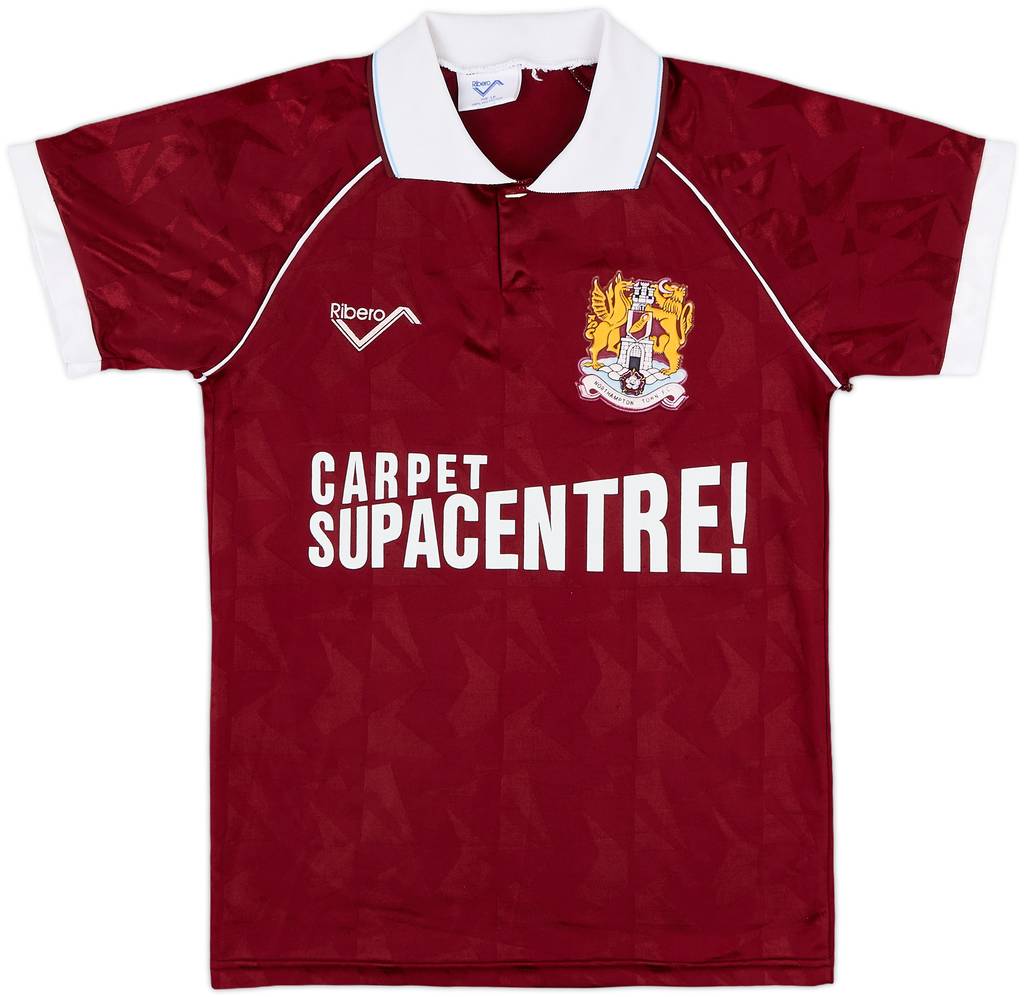 1992-93 Northampton Home Shirt - 9/10 - (L.Boys)