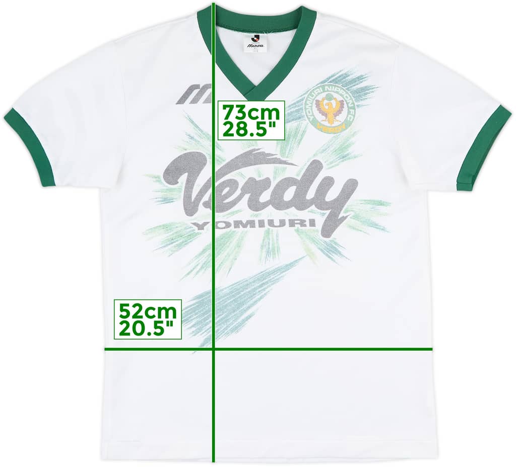 1993-95 Verdy Kawasaki Mizuno Training Shirt - 6/10 - (M/L)