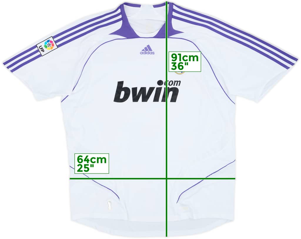 2007-08 Real Madrid Home Shirt - 8/10 - (3XL)