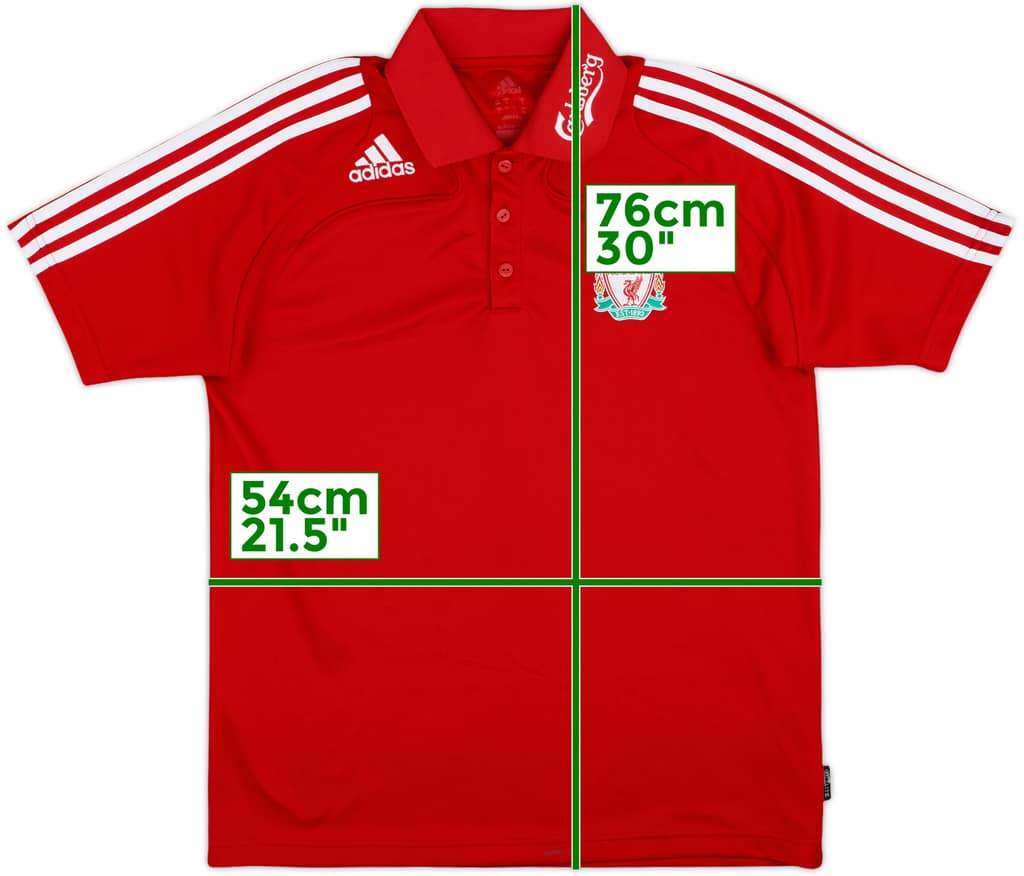 2008-09 Liverpool adidas Polo Shirt - 8/10 - (M)