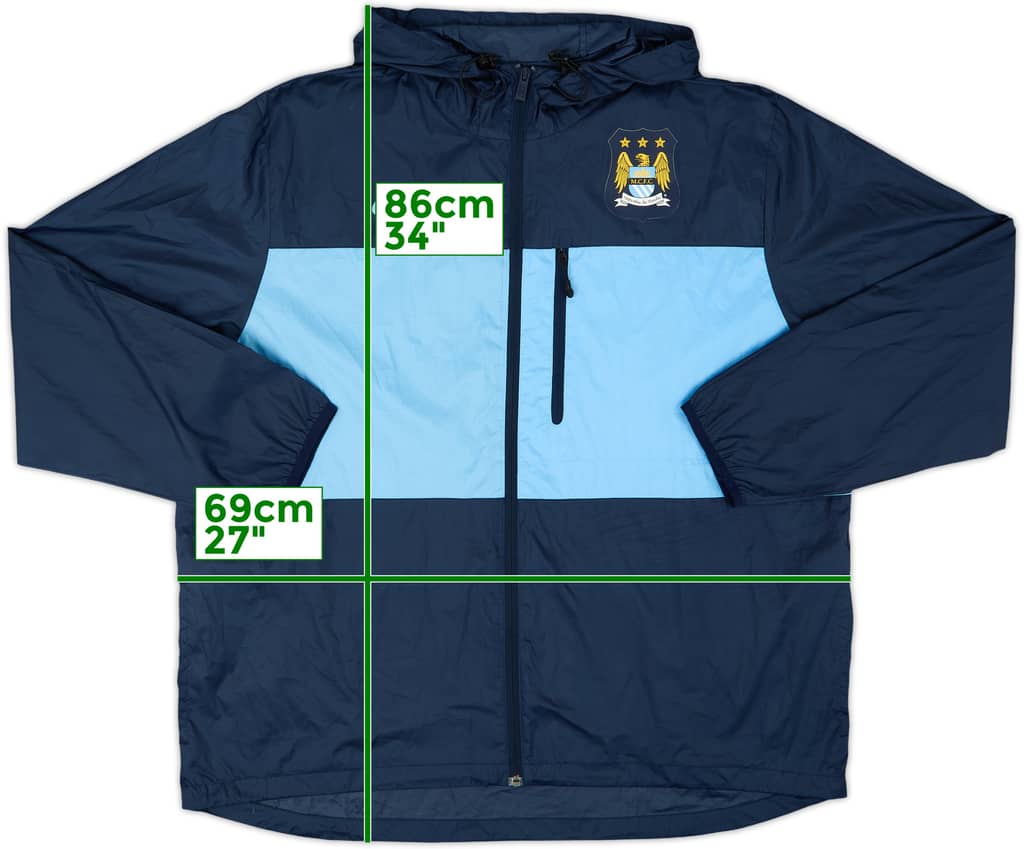 2014-15 Manchester City Nike Hooded Rain Jacket - 10/10 - (XXL)
