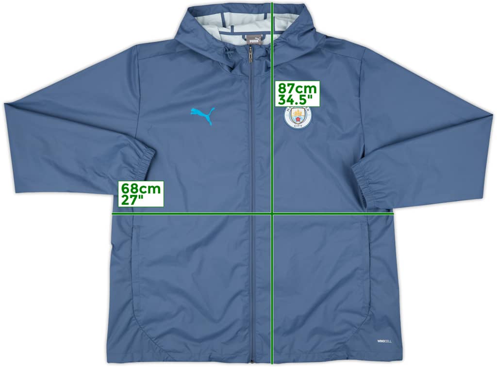 2024-24 Manchester City Puma Hooded Rain Jacket - 10/10 - (XXL)