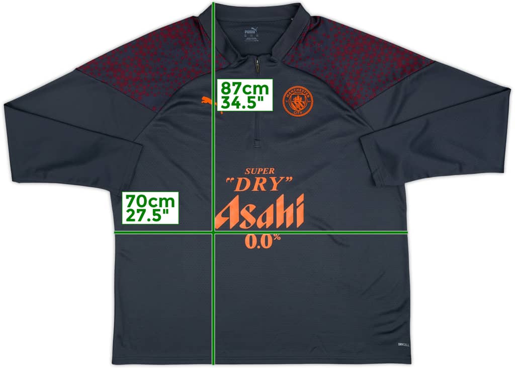 2023-24 Manchester City Puma 1/4 Zip Drill Top - 9/10 - (3XL)