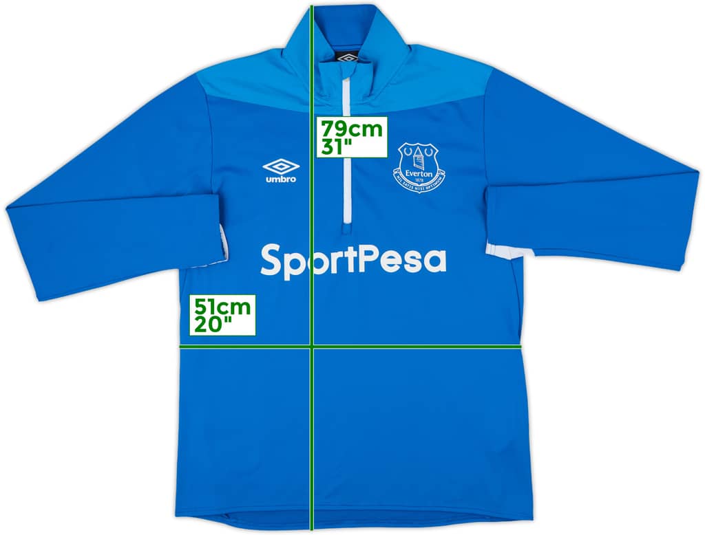 2017-18 Everton Umbro 1/4 Zip Training Top - 8/10 - (M)