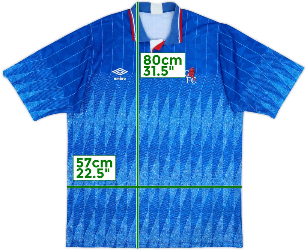 1989-91 Chelsea Home Shirt - 8/10 - (XL)