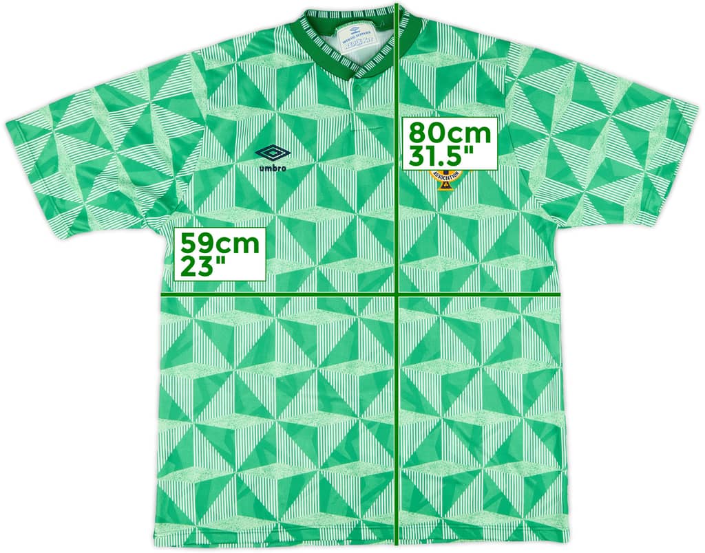 1990-92 Northern Ireland Home Shirt - 9/10 - (XL)