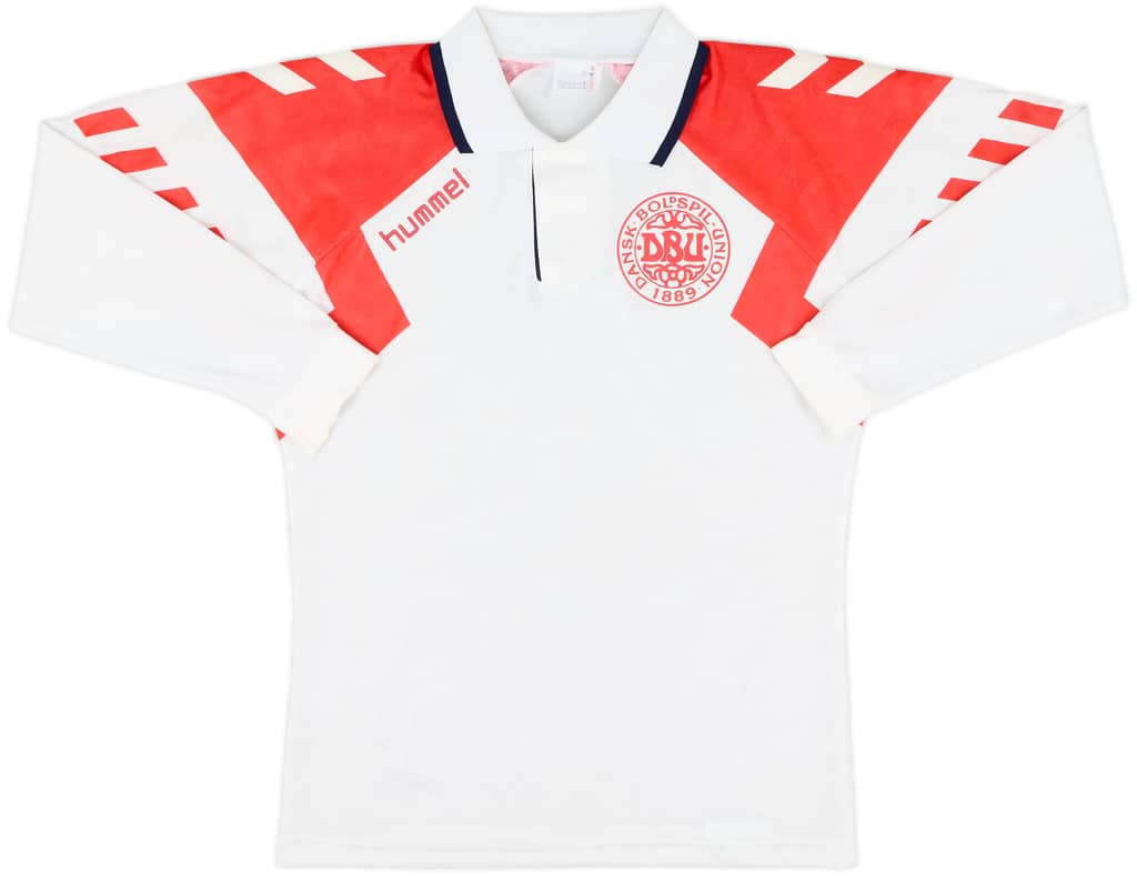 1992-94 Denmark Away L/S Shirt - 10/10 - (S)