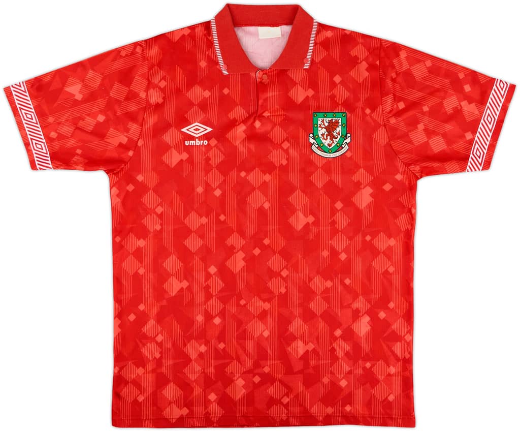 1990-92 Wales Home Shirt - 8/10 - (M)