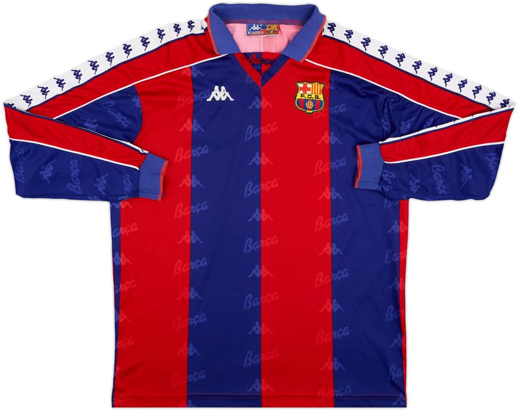 1992-95 Barcelona Home L/S Shirt - 8/10 - (L)