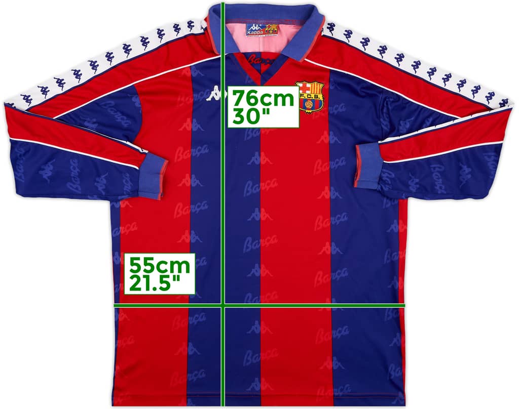 1992-95 Barcelona Home L/S Shirt - 8/10 - (L)