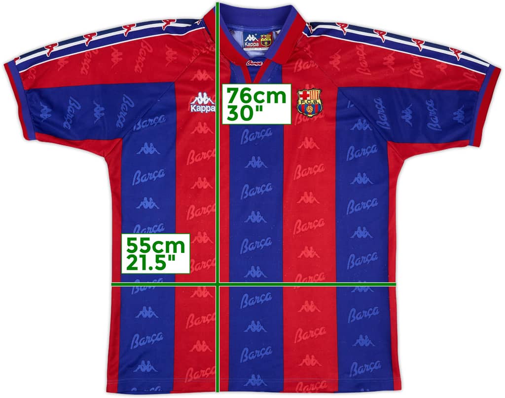 1995-97 Barcelona Home Shirt - 9/10 - (L)