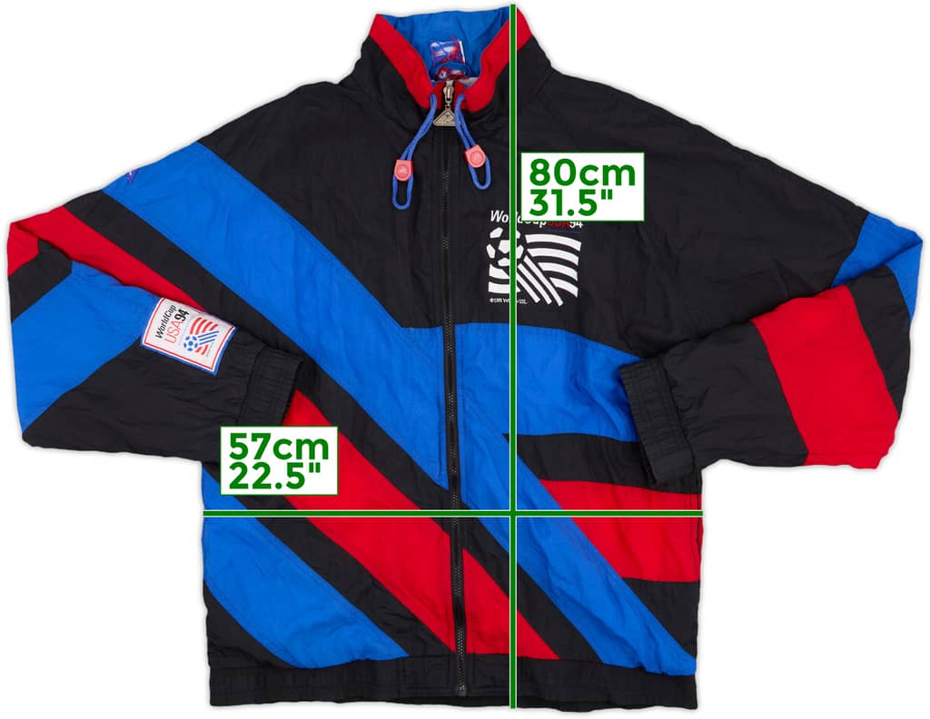 1994 World Cup USA 94 Apex Hooded Rain Jacket - 8/10 - (XXL)