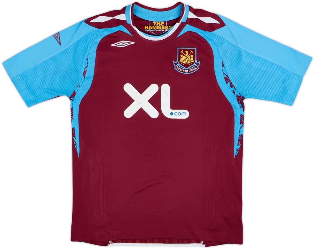 2007-08 West Ham Home Shirt - 6/10 - (L.Boys)
