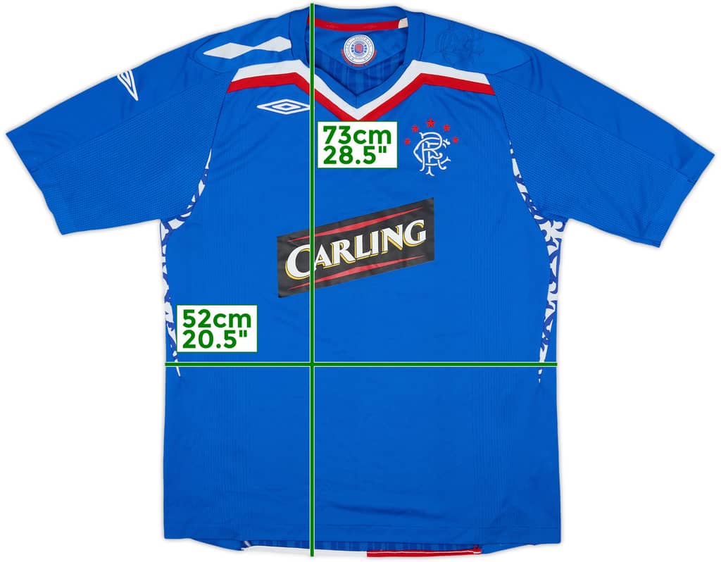 2007-08 Rangers Home Shirt - 8/10 - (L)