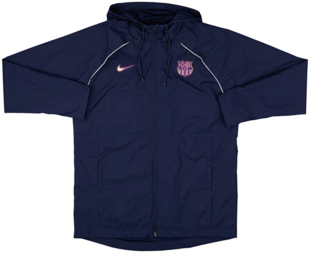 2021-22 Barcelona Nike Hooded Track Jacket - 8/10 - (L)
