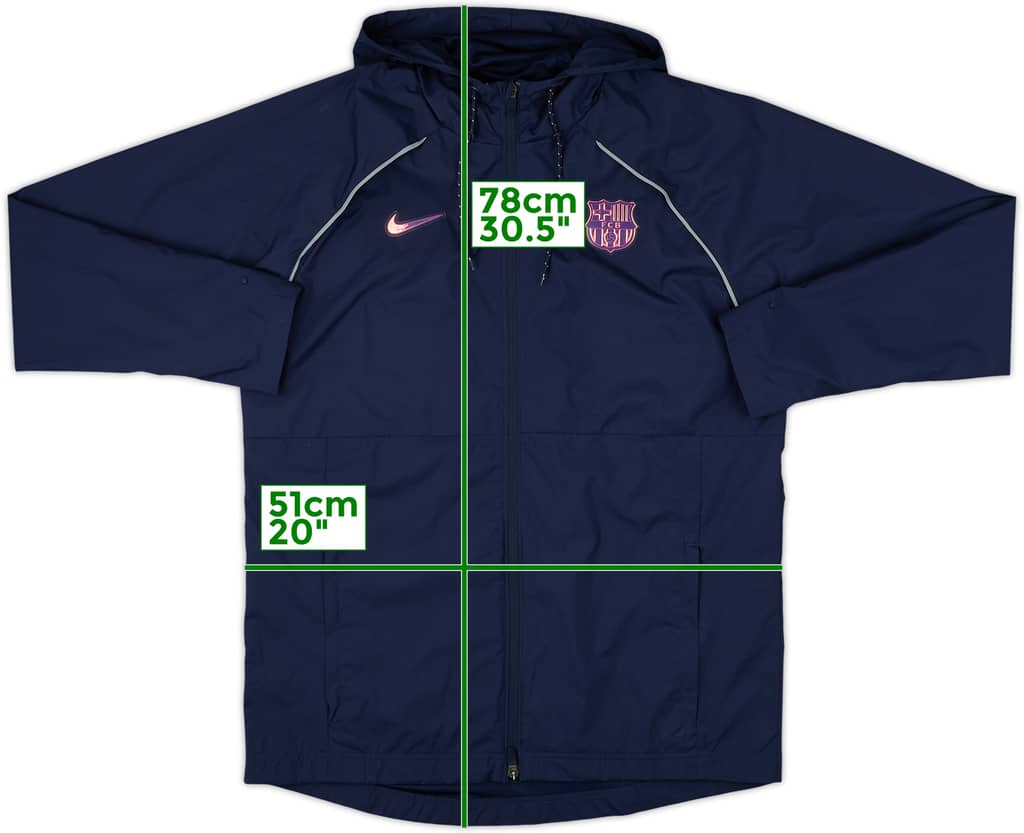 2021-22 Barcelona Nike Hooded Track Jacket - 8/10 - (L)