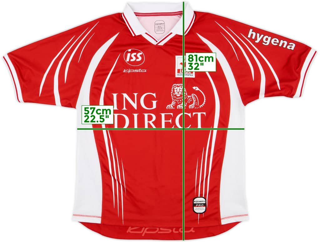 2001-02 Lille Home Shirt - 9/10 - (XL)