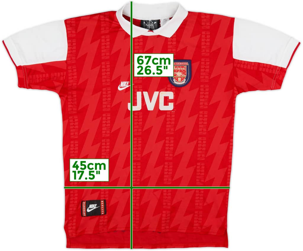 1994-96 Arsenal Home Shirt - 8/10 - (XL.Boys)