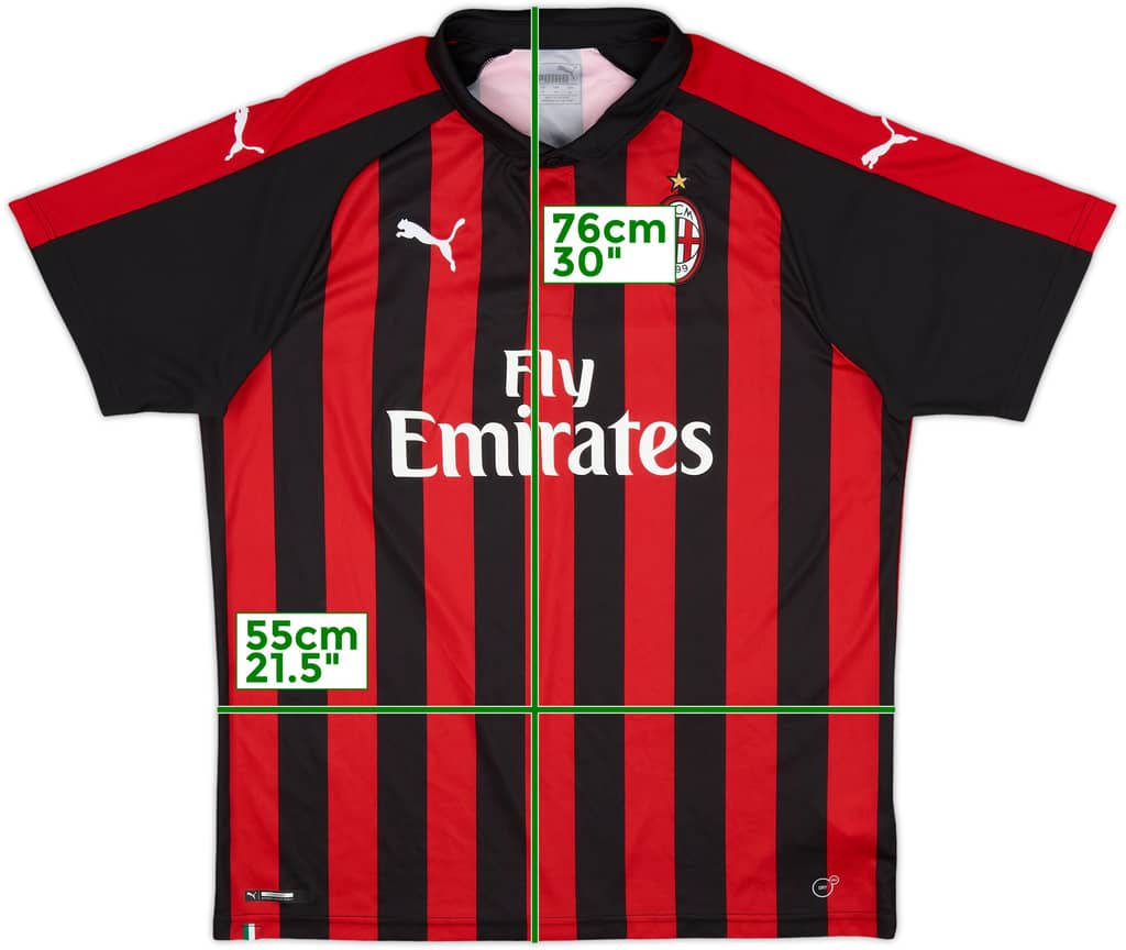 2018-19 AC Milan Home Shirt - 9/10 - (XL)