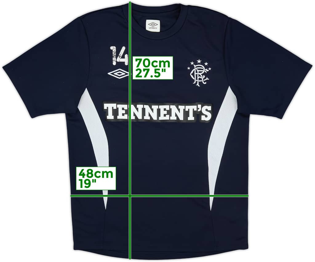 2011-12 Rangers Umbro Player Issue Training Shirt #14 - 5/10 - (L)