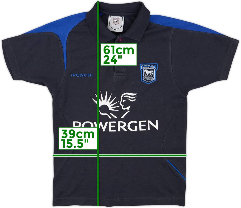 2005-06 Ipswich Punch Polo Shirt - 8/10 - (S.Boys)