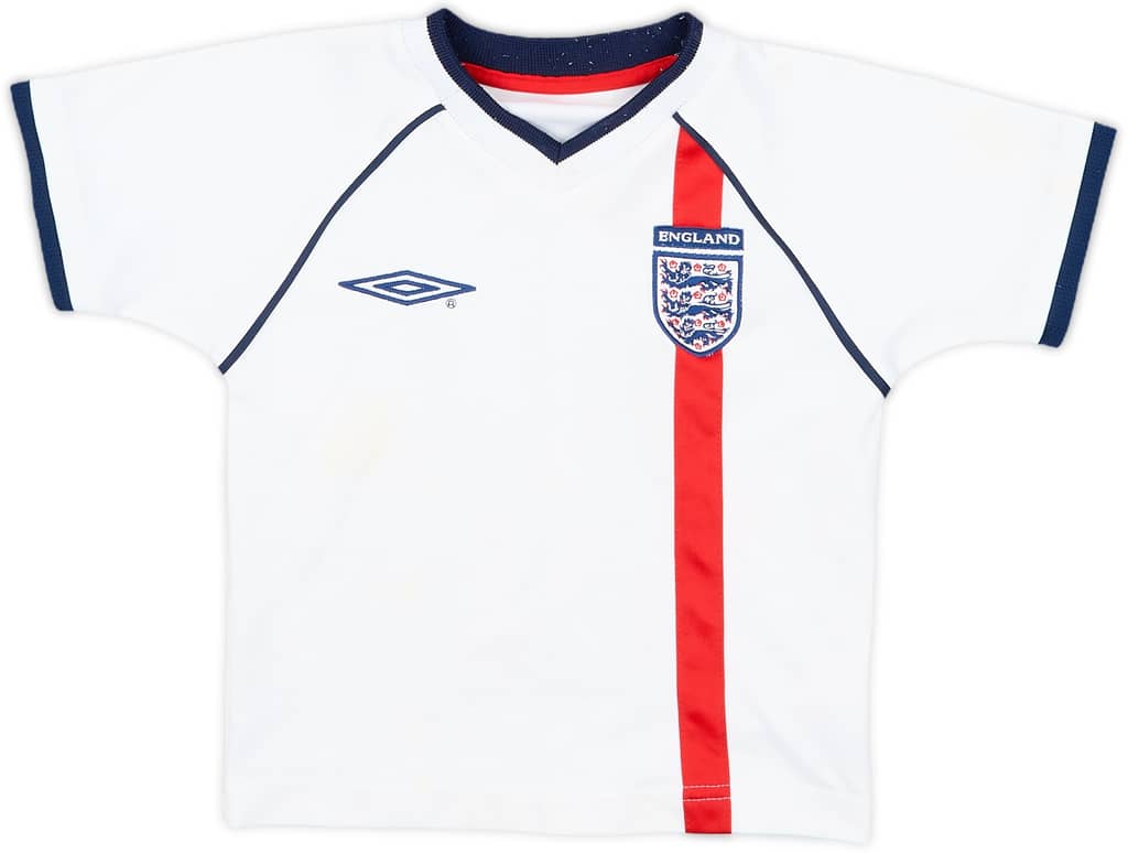 2001-03 England Home Shirt - 7/10 - (2-3 Years)