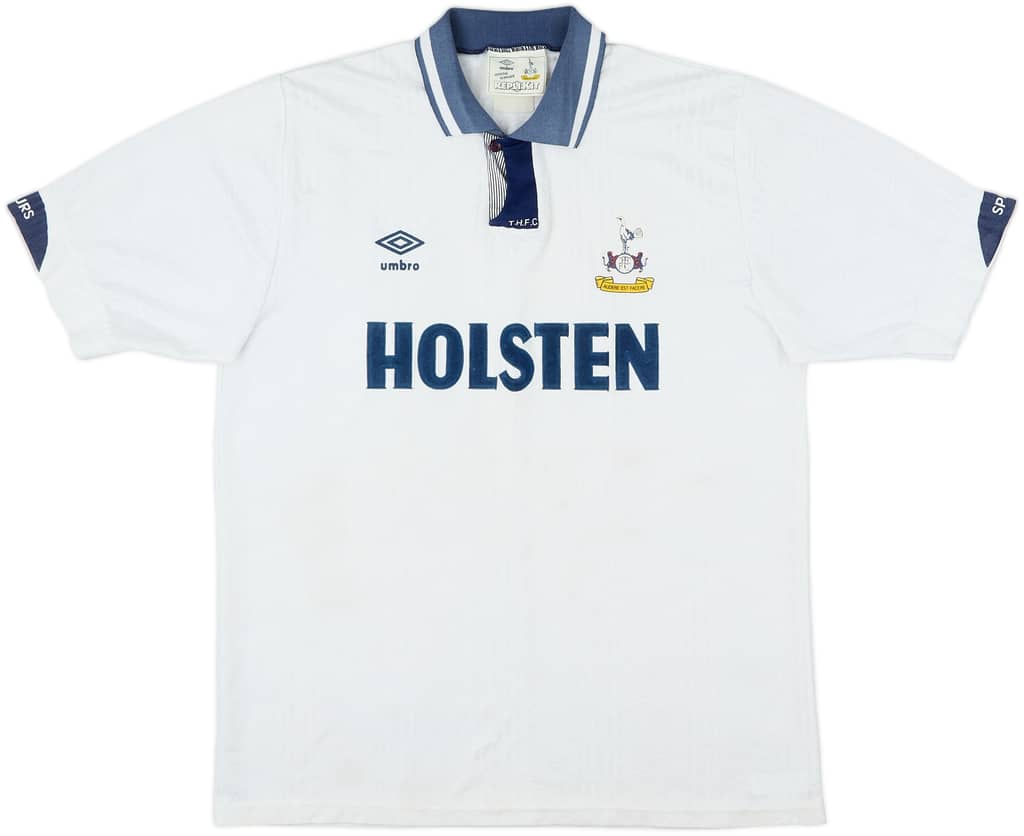 1991-93 Tottenham Home Shirt - 6/10 - (XL)