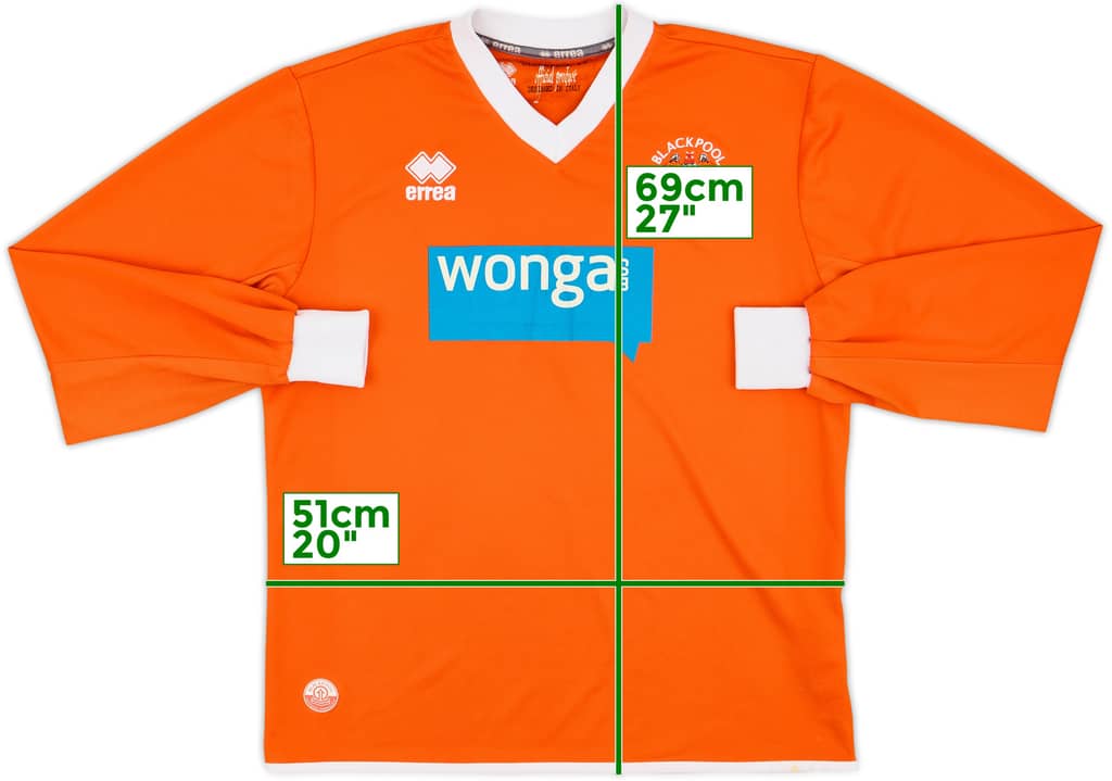 2013-15 Blackpool Home L/S Shirt - 7/10 - (M)