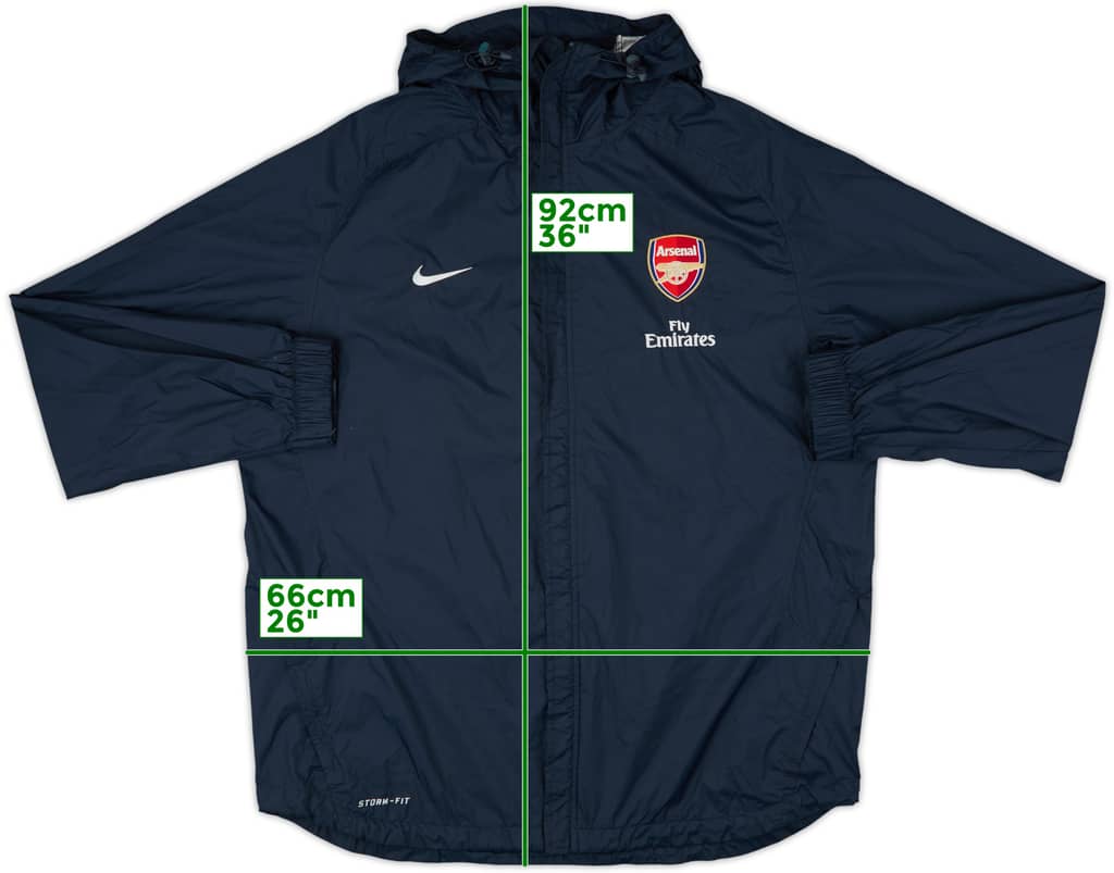 2010-11 Arsenal Nike Hooded Rain Jacket - 8/10 - (XL)