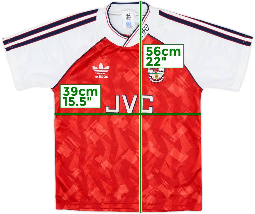 1990-92 Arsenal Home Shirt - 9/10 - (M.Boys)