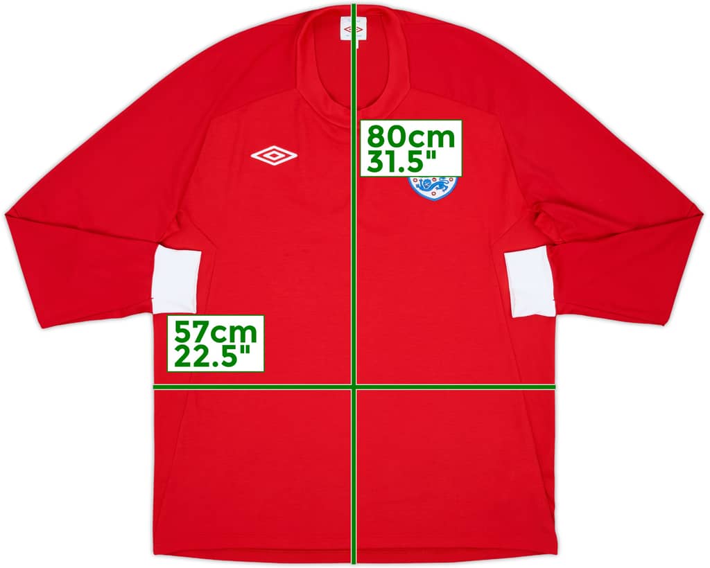 2010-11 England Away L/S Shirt - 9/10 - (XL)
