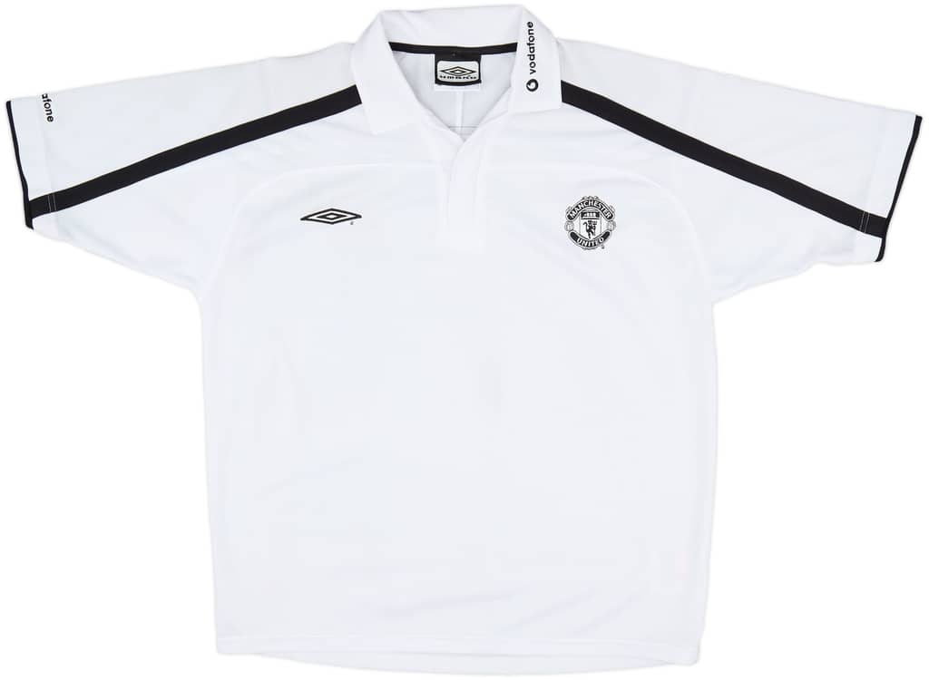 2001-02 Manchester United Umbro Polo Shirt - 8/10 - (L)
