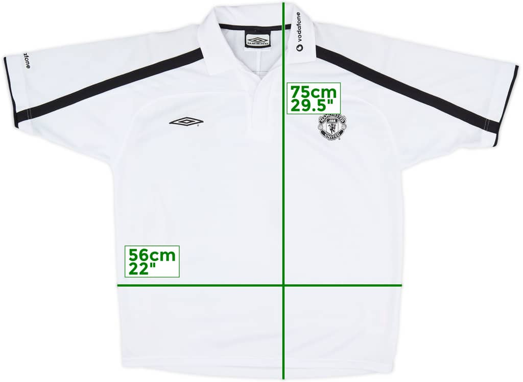 2001-02 Manchester United Umbro Polo Shirt - 8/10 - (L)