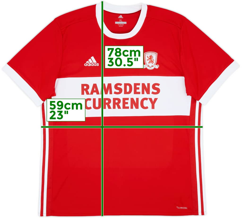 2017-18 Middlesbrough Home Shirt - 9/10 - (XL)