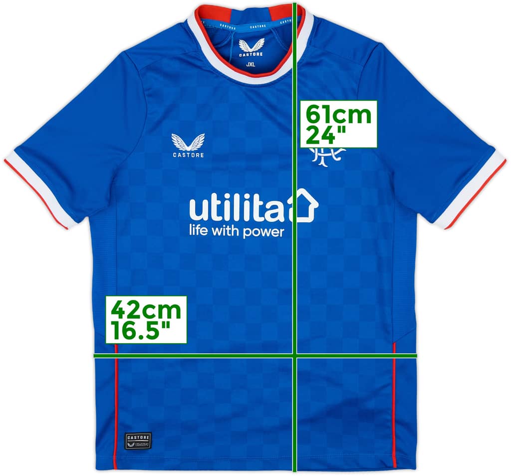 2022-23 Rangers Home Shirt - 8/10 - (XL.Boys)