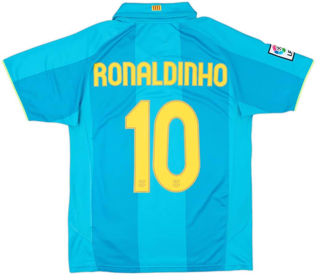 2007-09 Barcelona Away Shirt Ronaldinho #10 - 10/10 - (S)