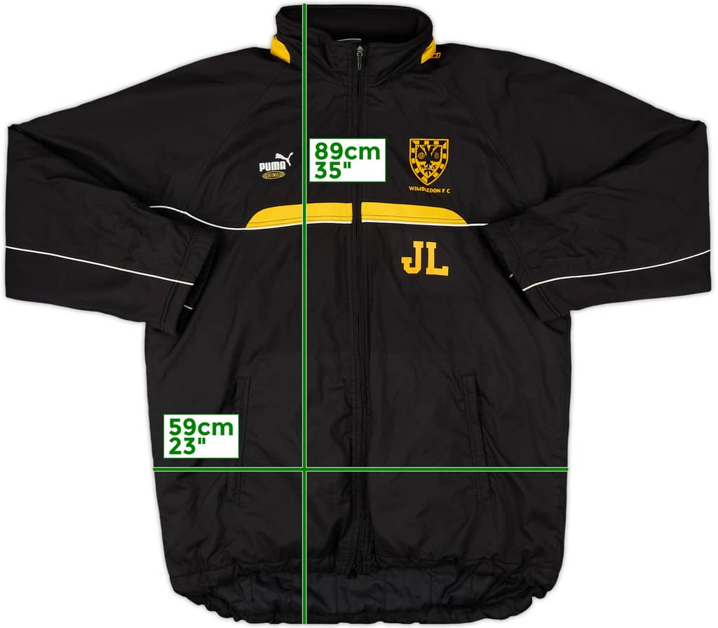 2001-02 Wimbledon Staff Issue Puma King Hooded Bench Coat JL - 9/10 - (XL)