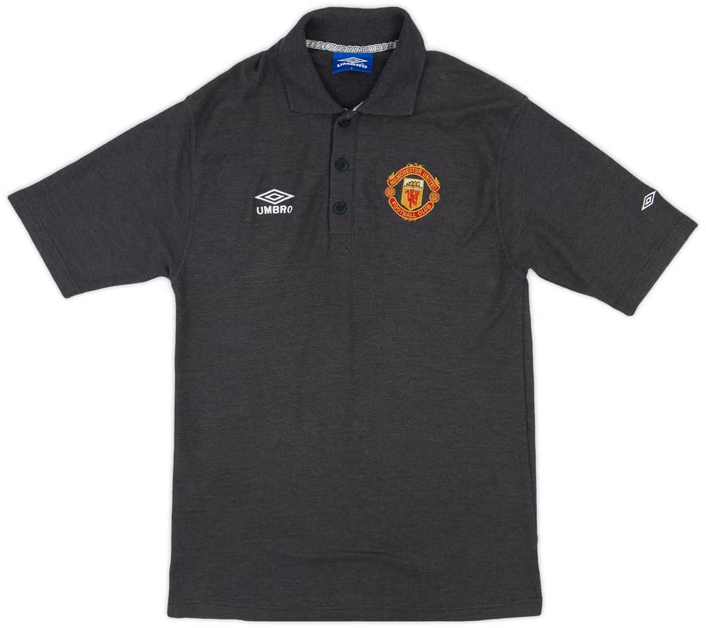1998-99 Manchester United Umbro Polo Shirt - 8/10 - (L)