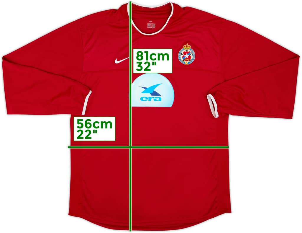 2003-04 Wisla Krakow Home L/S Shirt - 9/10 - (XL)