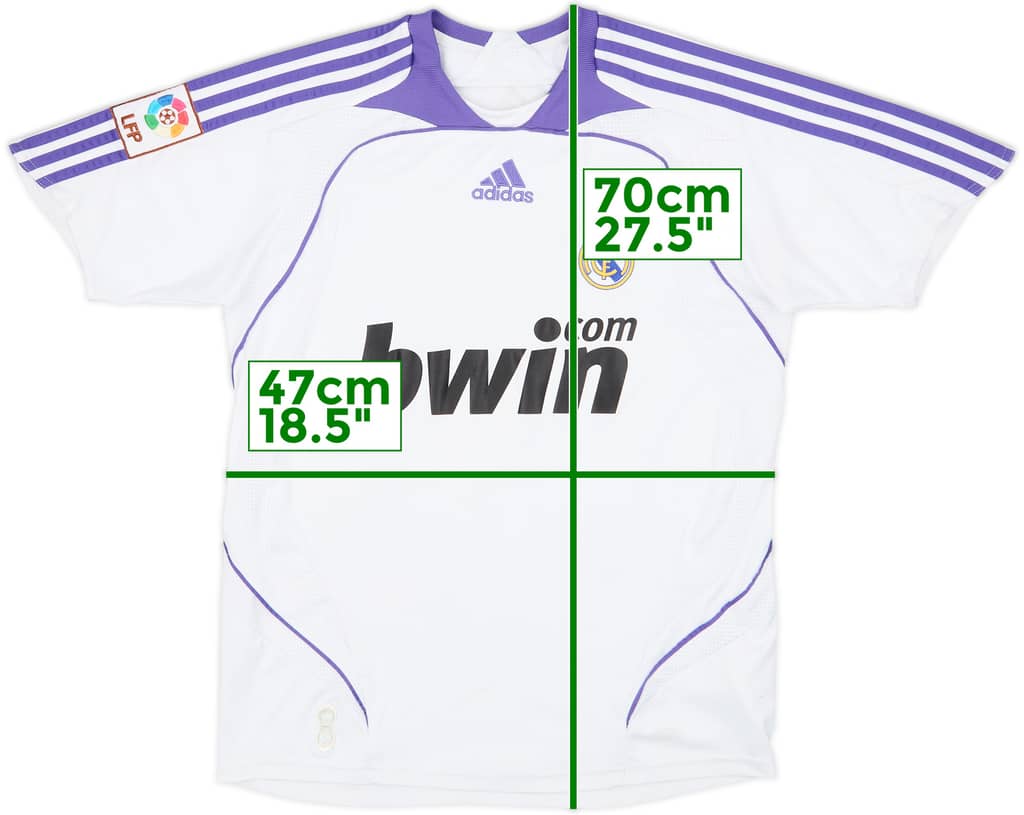 2007-08 Real Madrid Home Shirt - 6/10 - (XL.Boys)
