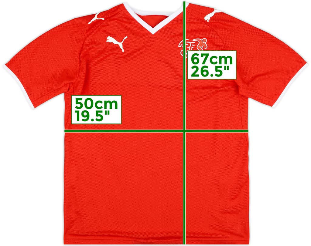 2008-10 Switzerland Home Shirt - 8/10 - (YXXL)