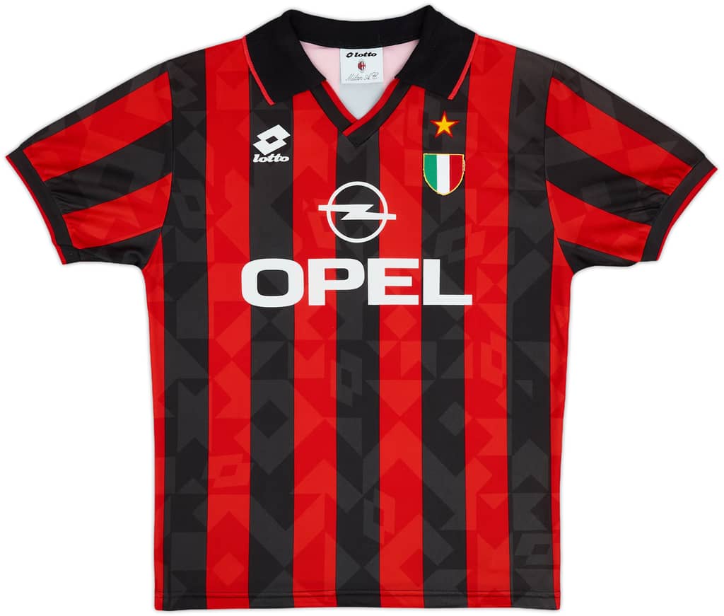 1994-95 AC Milan Home Shirt - 9/10 - (Y)