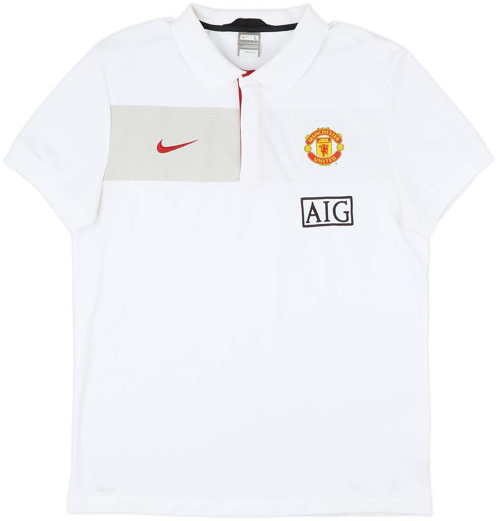 2009-10 Manchester United Nike Polo Shirt - 8/10 - (L)