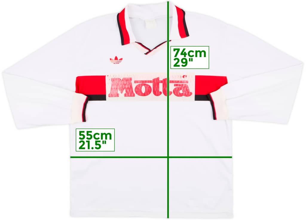 1992-93 AC Milan Away L/S Shirt - 5/10 - (L)