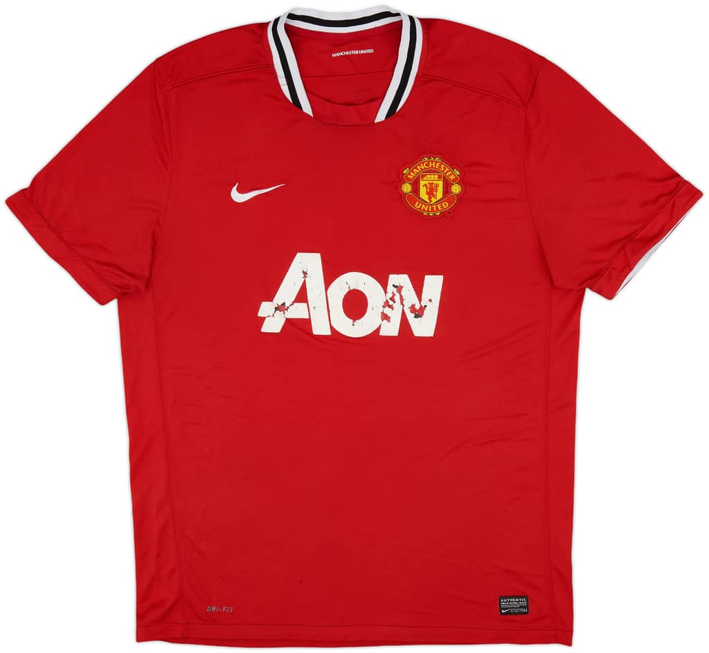 2011-12 Manchester United Home Shirt - 4/10 - (XL)