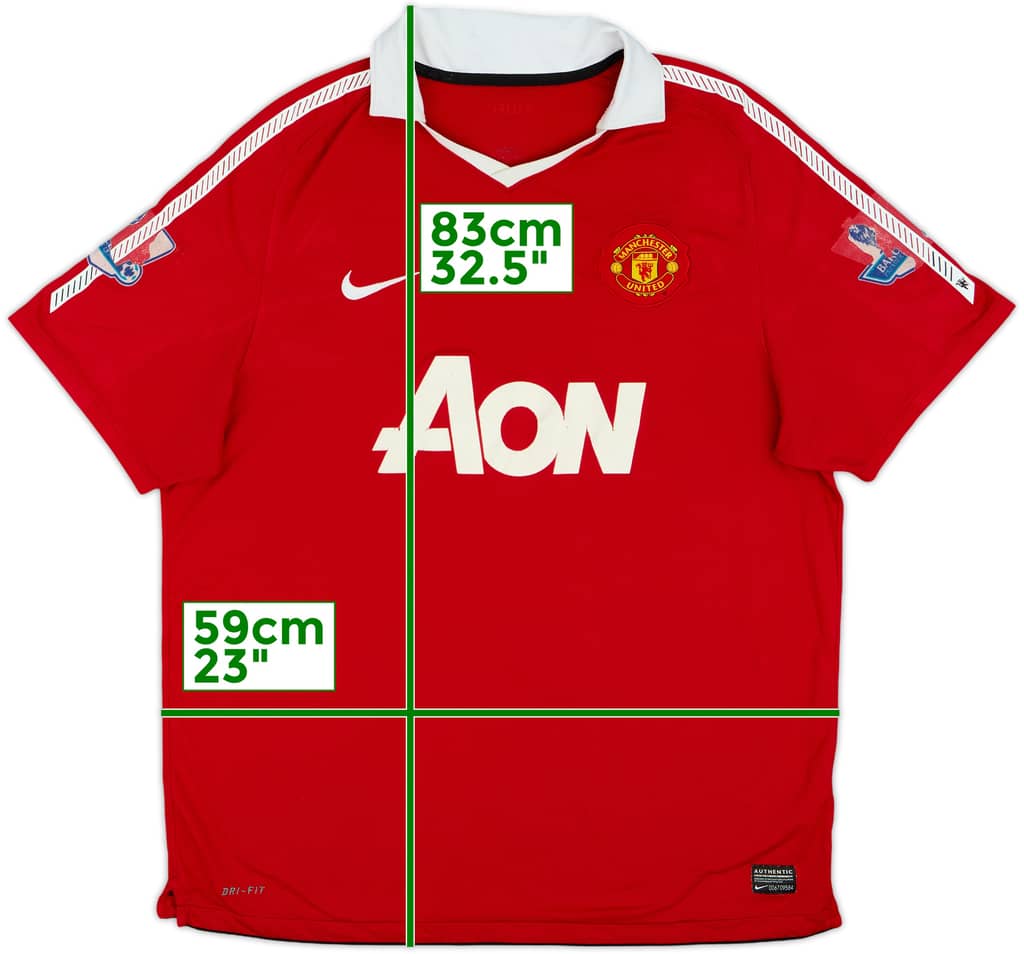 2010-11 Manchester United Home Shirt - 5/10 - (XL)