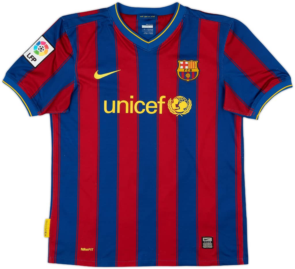 2009-10 Barcelona Home Shirt Ibrahimovic #9 - 6/10 - (XL.Boys)