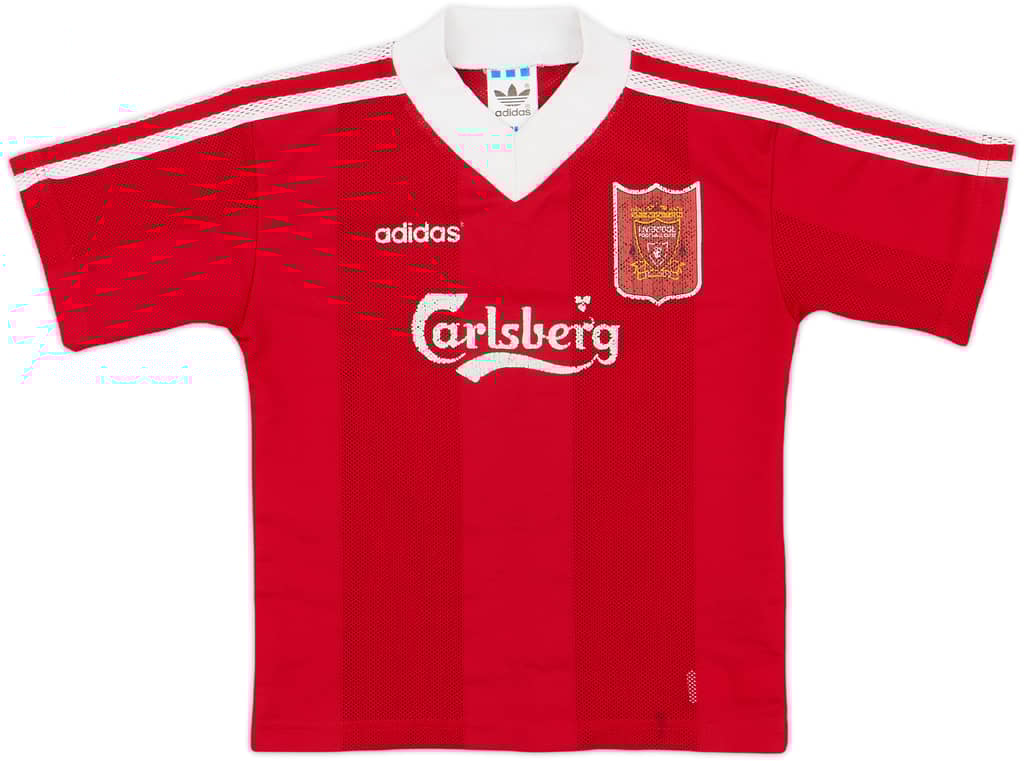 1995-96 Liverpool Home Shirt - 6/10 - (S.Boys)